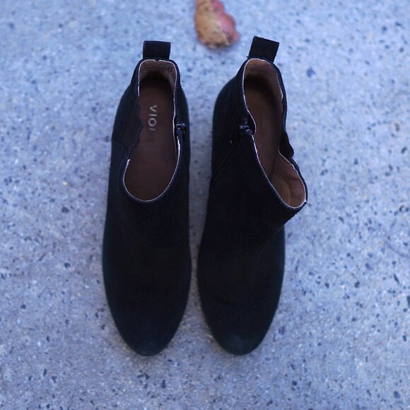 Vionic Paloma Suede Wedge Ankle Boots 11 Arch Support Orthaheel APMA Comfort - Picture 7 of 9